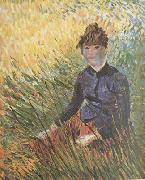 Vincent Van Gogh Woman sitting in the Grass (nn04) Spain oil painting artist